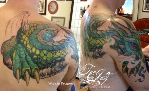 dragon cover up tattoo