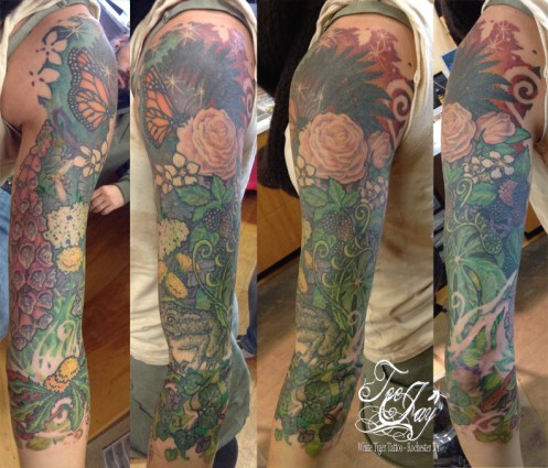 Garden sleeve tattoo - feminine