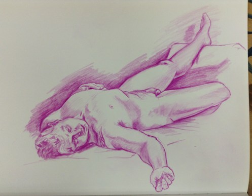 figure drawing reclining male