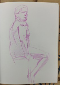figure drawing seated male