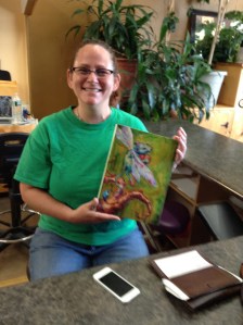 Kristine with painting