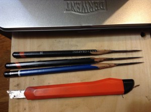 very very sharp pencils