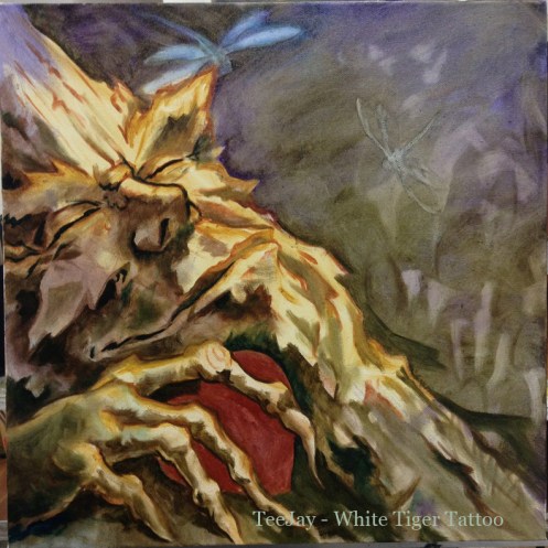 Woodland Spirit Painting in progress