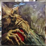Woodland Spirit Painting in progress