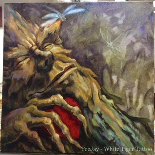 Woodland Spirit Painting in progress