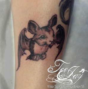 cute bat tattoo