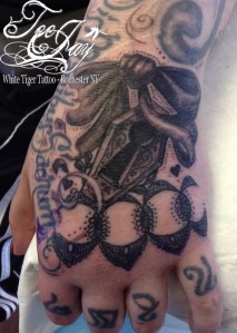 lace hand tattoo