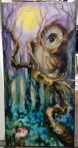 owl painting in progress
