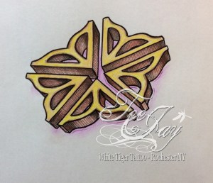 Rochester Flower 3d tattoo design