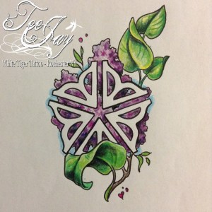 Rochester Flower Lilac tattoo flash