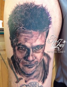 Tyler Durden portrait tattoo fresh