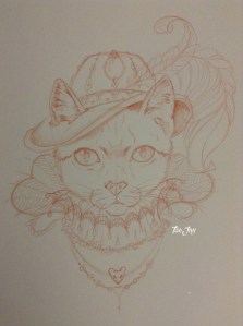 Fancy Cat drawing