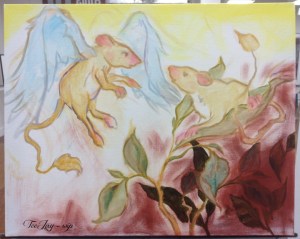 rat painting in progress