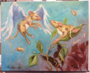 rat painting in progress