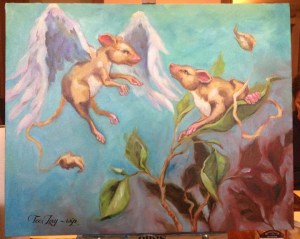 rat painting in progress