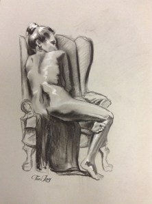 charcoal drawing from life