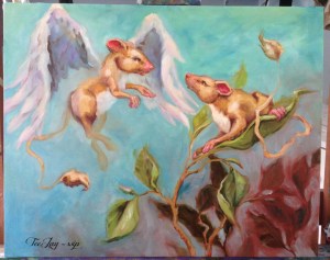 rat painting in progress
