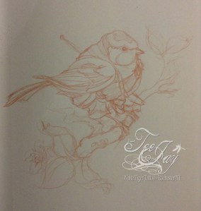 blue tit in a great kilt