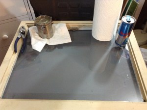 glass palette cleaned off