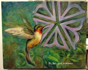 Rochester Flower with Hummingbird