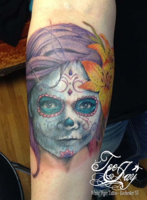Sugar Skull portrait of child