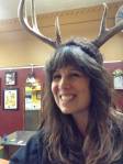 TeeJay with antlers