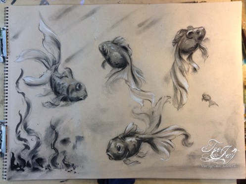 charcoal fishes