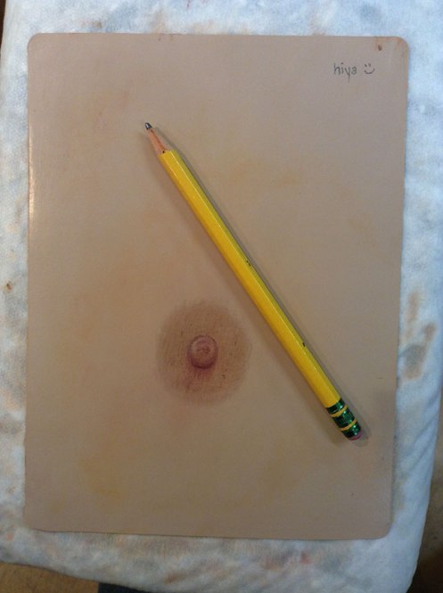 3d effect nipple tattooing on practice skin