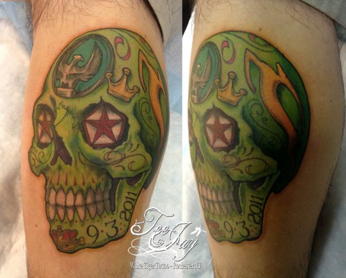 car themed sugar skull