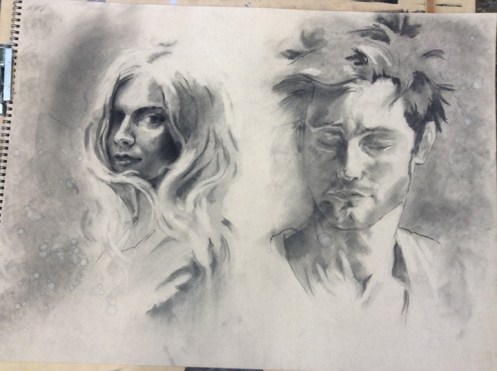 charcoal drawings