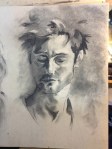 male charcoal drawing