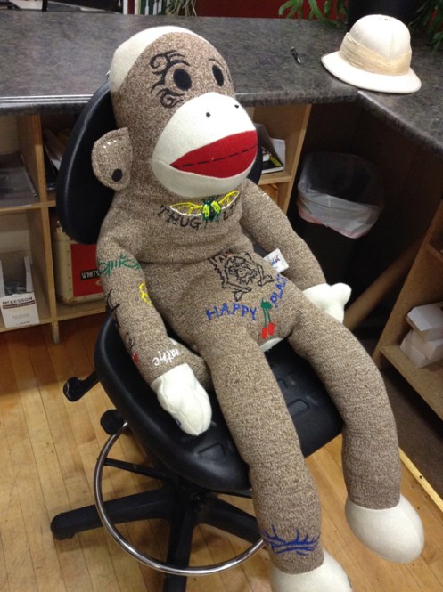 sock monkey end of first session