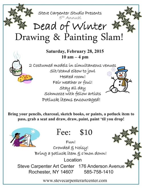 dead of winter drawing and painting slam