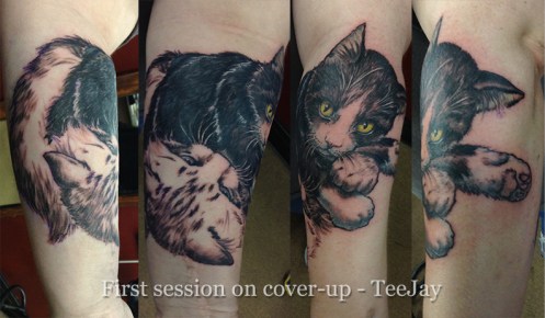first session tattoo cover-up