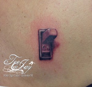 3d lightswitch tattoo