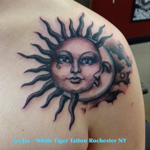 sun and moon tattoo