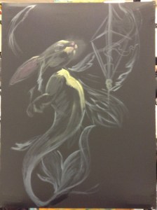 merbunny painting in progress