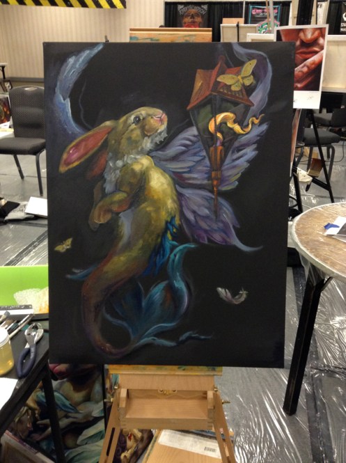 merbunny painting in progress