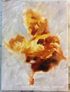 dead bird painting in progress