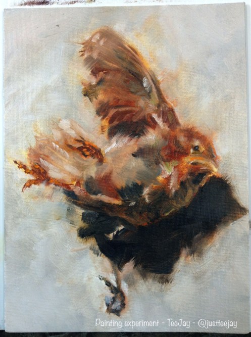 dead bird painting experiment