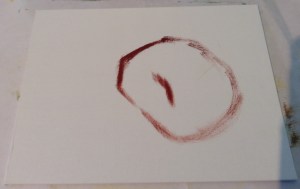 cherry painting in progress