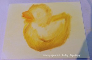 duck painting in progress