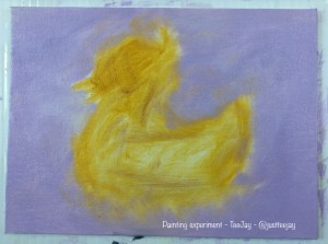 painting a rubber duck