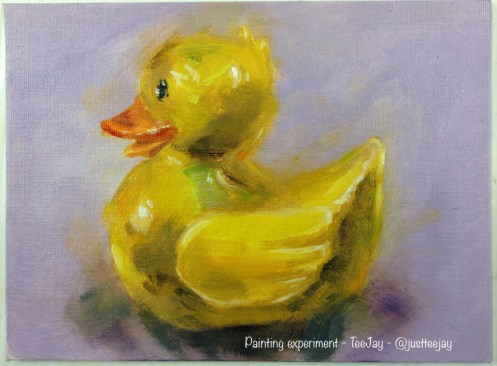 painting a rubber duck