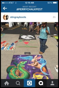 TeeJay at the Perry Chalk Festival