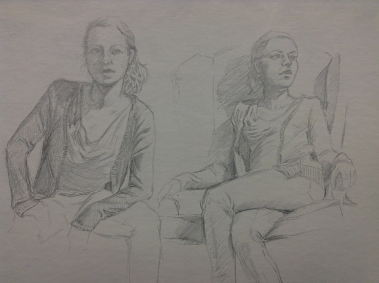silverpoint figure drawing