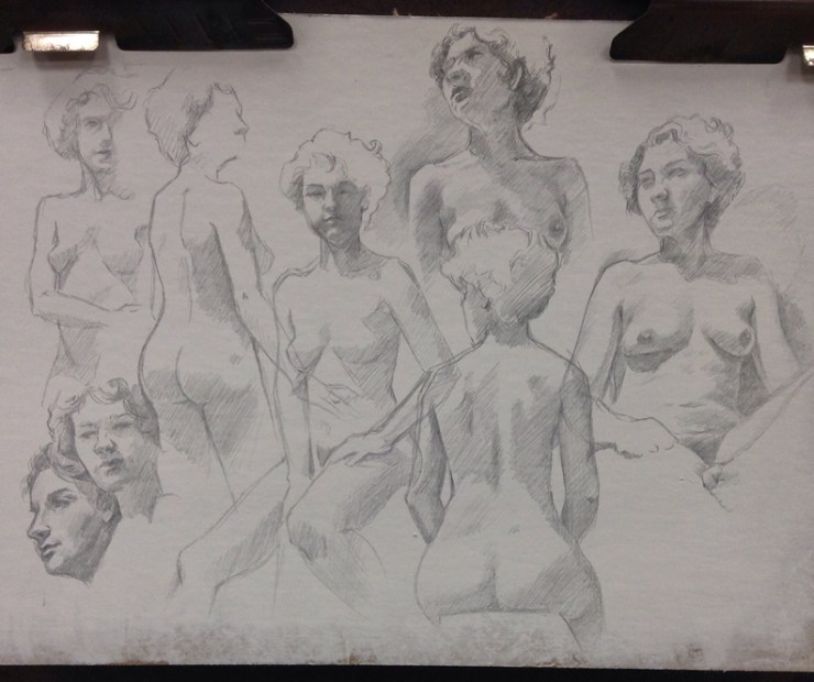 silverpoint lifedrawing