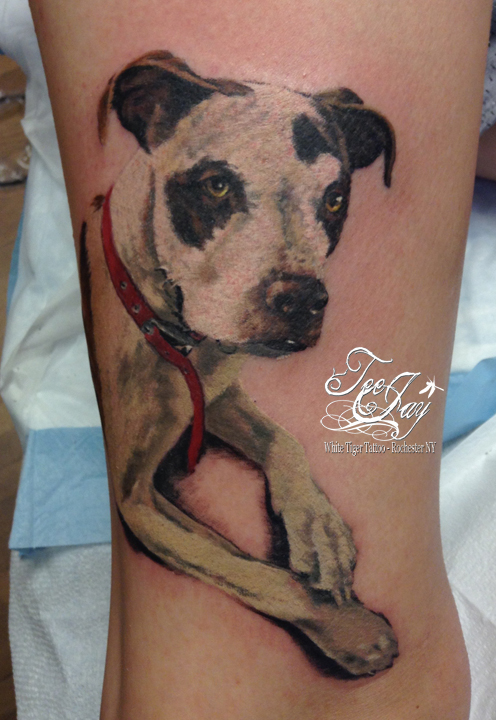 dog portrait tattoo
