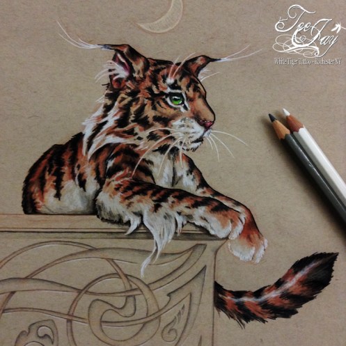 elf tiger drawing