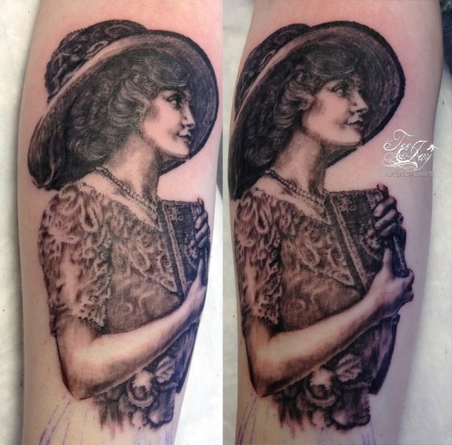 old fashioned gal tattoo